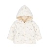 Beige omkeerbaar jasje met leeuwtjes - Reversible cardigan vanilla melee
